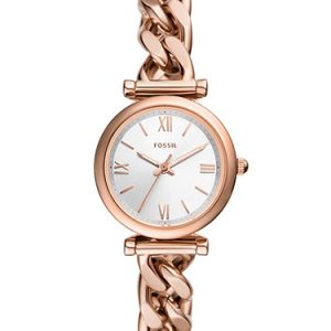 Carlie Mini 28mm Three-Hand Rose Gold-Tone Stainless Steel Watch
