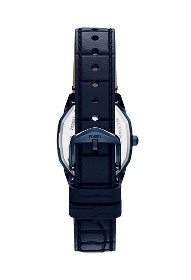Harlow 27mm Three-Hand Navy Leather Watch - Image 3