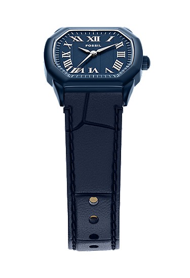 Harlow 27mm Three-Hand Navy Leather Watch - Image 5