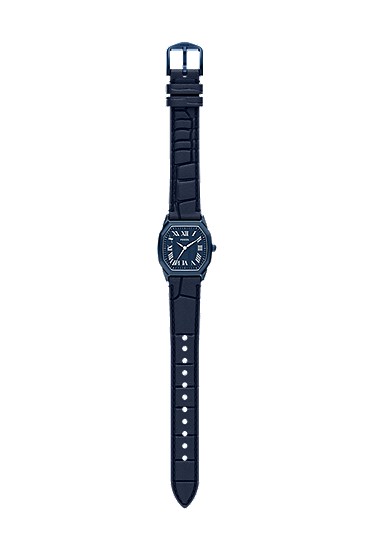 Harlow 27mm Three-Hand Navy Leather Watch - Image 8