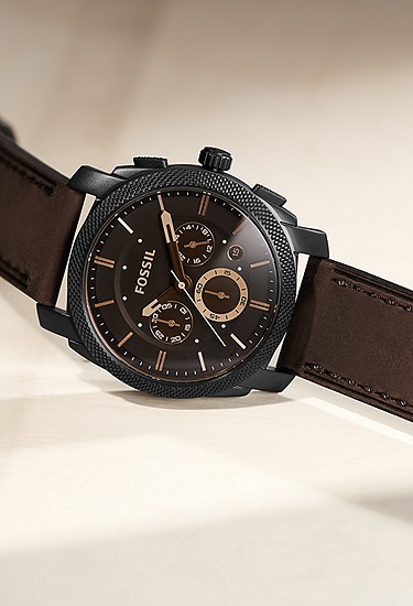 Machine 42mm Chronograph Brown Leather Watch - Image 6