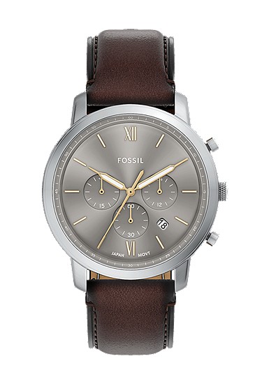 Neutra 44mm Chronograph Brown Leather Watch