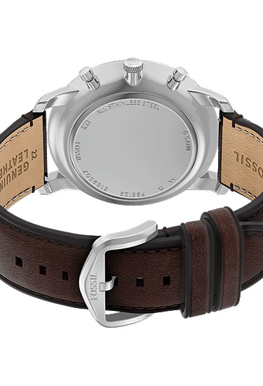 Neutra 44mm Chronograph Brown Leather Watch - Image 6