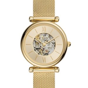 Carlie 35mm Automatic Gold-Tone Stainless Steel Mesh Watch