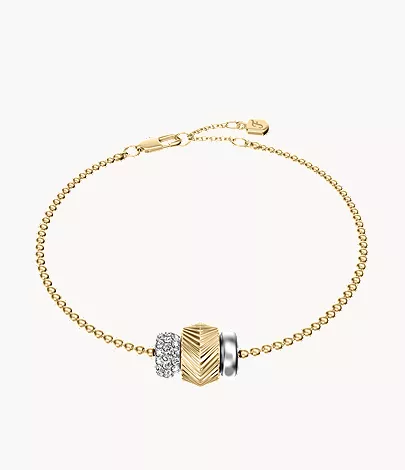 Harlow Rondelles Two-Tone Stainless Steel Station Bracelet
