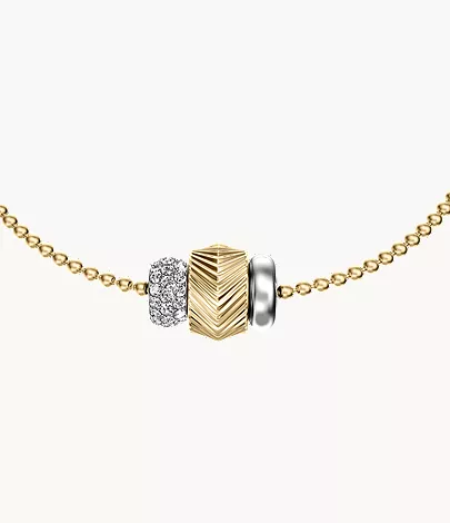 Harlow Rondelles Two-Tone Stainless Steel Station Bracelet - Image 3