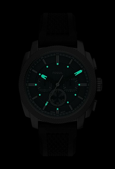 Machine 44mm Chronograph Black Silicone Watch and Bracelet Set - Image 7