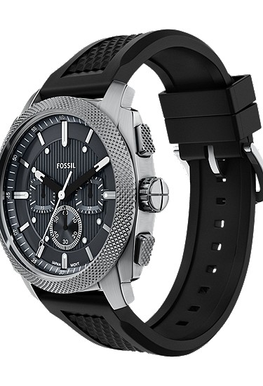 Machine 44mm Chronograph Black Silicone Watch and Bracelet Set - Image 8