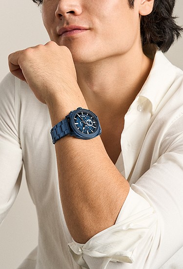 Machine 44mm Chronograph Navy Stainless Steel Watch - Image 2