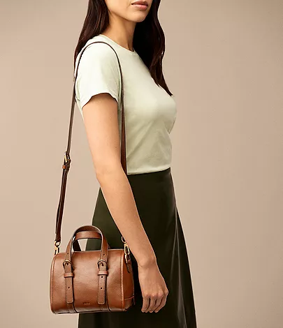 Carlie Leather Mini Satchel - Image 5