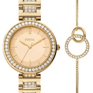 Karli 32mm Three-Hand Gold-Tone Watch and Bracelet Set