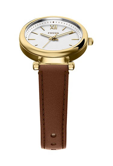 Carlie Mini 28mm Three-Hand Brown Leather Watch - Image 5