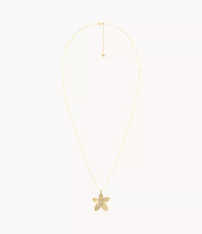 Sutton The Flower Collection Gold-Tone Stainless Steel Pendant Necklace - Image 3