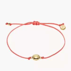 Sutton Mini Moments Coral Gold-Tone Brass Seashell Bracelet