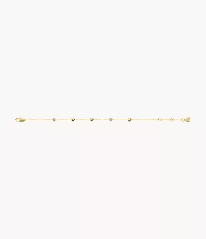 Sutton Heartbeat Gold-Tone Brass Station Bracelet - Image 5