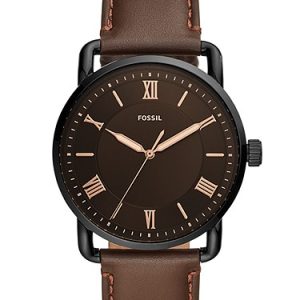 Copeland 42mm Three-Hand Brown Leather Watch