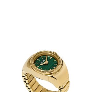 Watch Ring 15mm Two-Hand Gold-Tone Stainless Steel