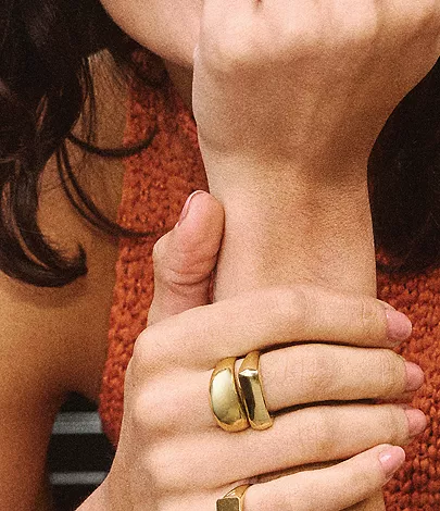 Ellis Gold-Tone Stainless Steel Signet Ring - Image 5