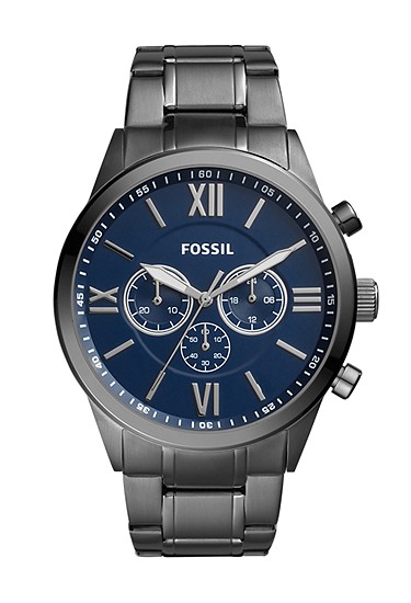 Flynn 48mm Chronograph Smoke Stainless Steel Watch