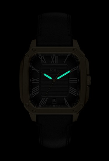 Crosby 42mm Three-Hand Black Leather Watch - Image 7