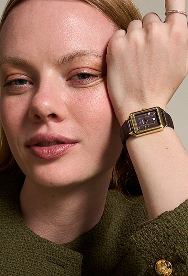 Raquel 23mm Three-Hand Date Brown Croco LiteHide? Leather Watch - Image 2
