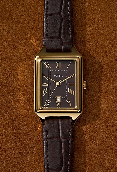 Raquel 23mm Three-Hand Date Brown Croco LiteHide? Leather Watch - Image 5