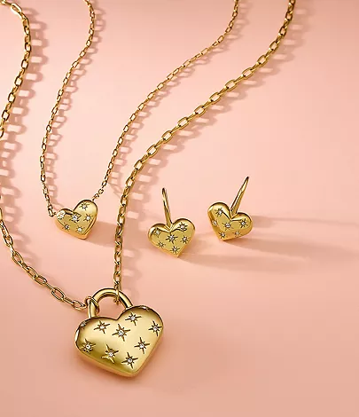 Sadie All My Love Gold-Tone Stainless Steel Heart Drop Earrings - Image 5