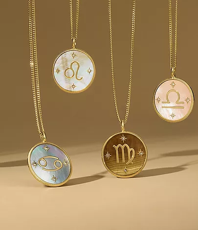Scorpio Sutton Zodiac Gold-Tone Stainless Steel Black Sandstone Pendant Necklace - Image 6