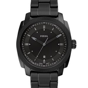 Machine 41mm Three-Hand Date Black Stainless Steel Watch