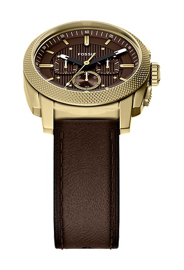 Machine 44mm Chronograph Brown Leather Watch - Image 5