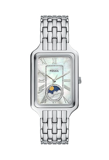 Raquel 29mm Sun Moon Multifunction Stainless Steel Watch