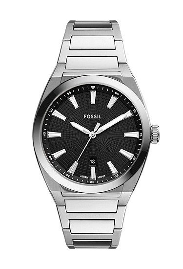 Everett 42mm Three-Hand Date Stainless Steel Watch