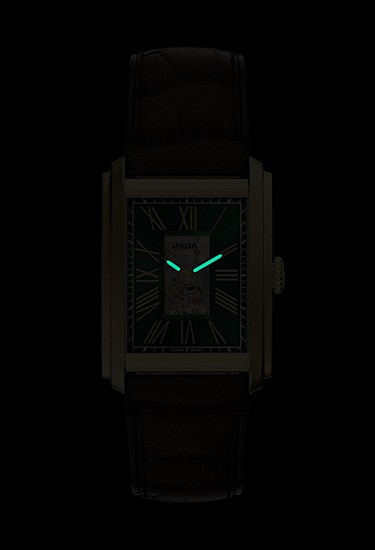 Carraway 30mm Automatic Brown Croco Leather Watch - Image 7