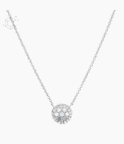 Sterling Mother-of-Pearl Sterling Silver Pendant Necklace