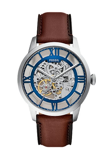 Townsman 44mm Automatic Brown Leather Watch