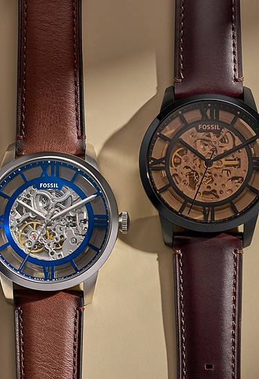 Townsman 44mm Automatic Brown Leather Watch - Image 6