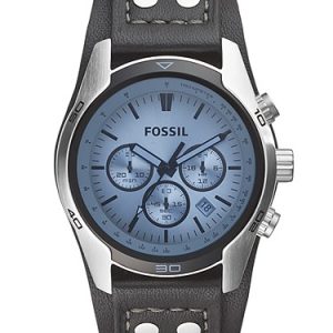 Coachman 45mm Chronograph Black Leather Watch