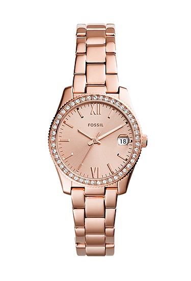Scarlette 33mm Three-Hand Date Rose Gold-Tone Stainless Steel Watch