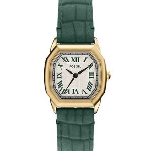 Harlow 27mm Three-Hand Green Croco Leather Watch