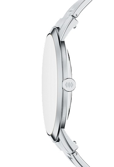 Minimalist 44mm Three-Hand Stainless Steel Watch - Image 4