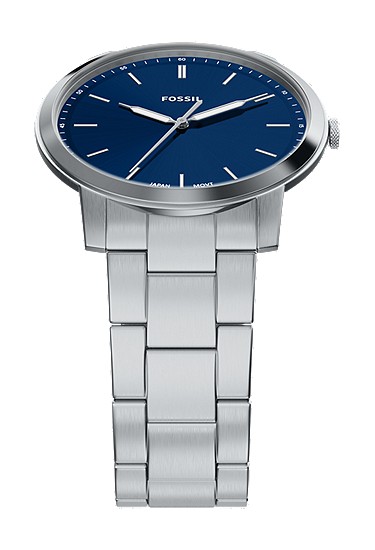 Minimalist 44mm Three-Hand Stainless Steel Watch - Image 5