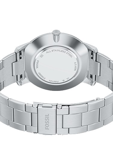 Minimalist 44mm Three-Hand Stainless Steel Watch - Image 6