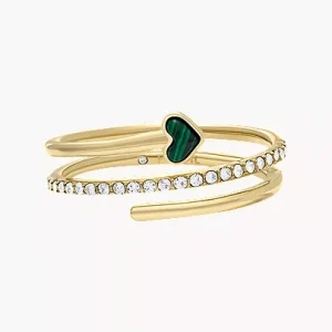 Sutton Modern Meadows Reconstituted Malachite Prestack Heart Ring