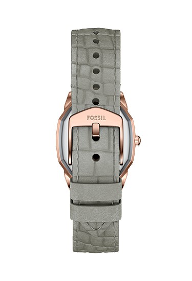 Harlow 27mm Three-Hand Gray Croco Leather Watch - Image 3