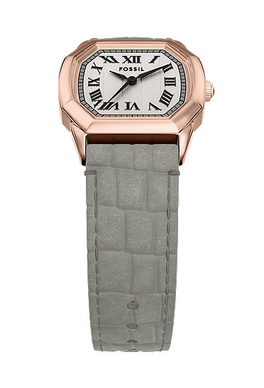 Harlow 27mm Three-Hand Gray Croco Leather Watch - Image 5