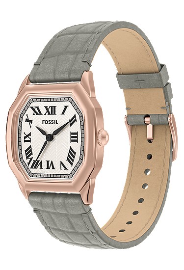 Harlow 27mm Three-Hand Gray Croco Leather Watch - Image 7