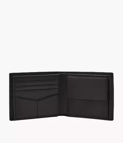 Derrick Leather RFID Large Coin Pocket Bifold Wallet - Image 3