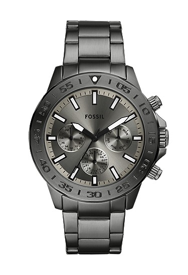 Bannon 45mm Multifunction Smoke Stainless Steel Watch