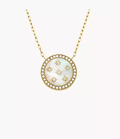 Merrit Northlight Collection Gold-Tone Stainless Steel Pendant Necklace