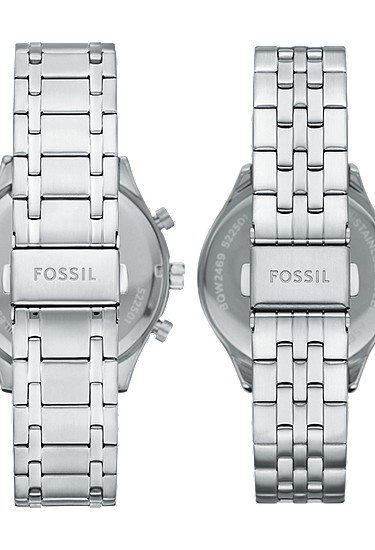 Fenmore 44mm Multifunction Silver-Tone Bracelet Watch Set - Image 3